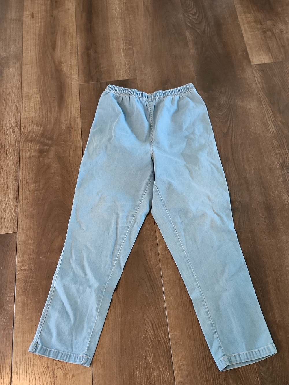 Jessica London Light Blue Elastic Waist Denim Pants